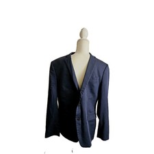 Express Mens Size 42 Regular Fitted Photographer Navy Blue Blazer