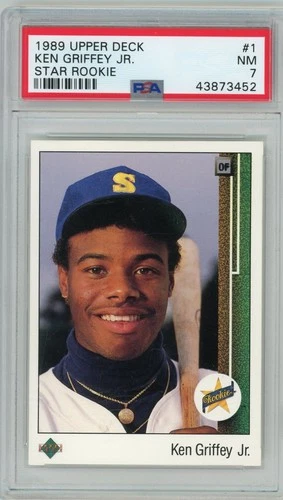 1989 Upper Deck - Star Rookie Ken Griffey Jr #1 (RC) PSA 7