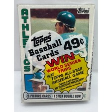 1984 Topps Baseball Cello Pack Dwayne Murphy Front Rusty Staub Back Sealed 