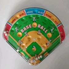 Schylling 2001 Metal/Tin Play Ball Baseball Pinball Game 11"x12" Vintage