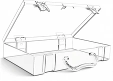 Clear Hinged Plastic Containers,Keepsake Storage Boxes Plastic,Display Case Use