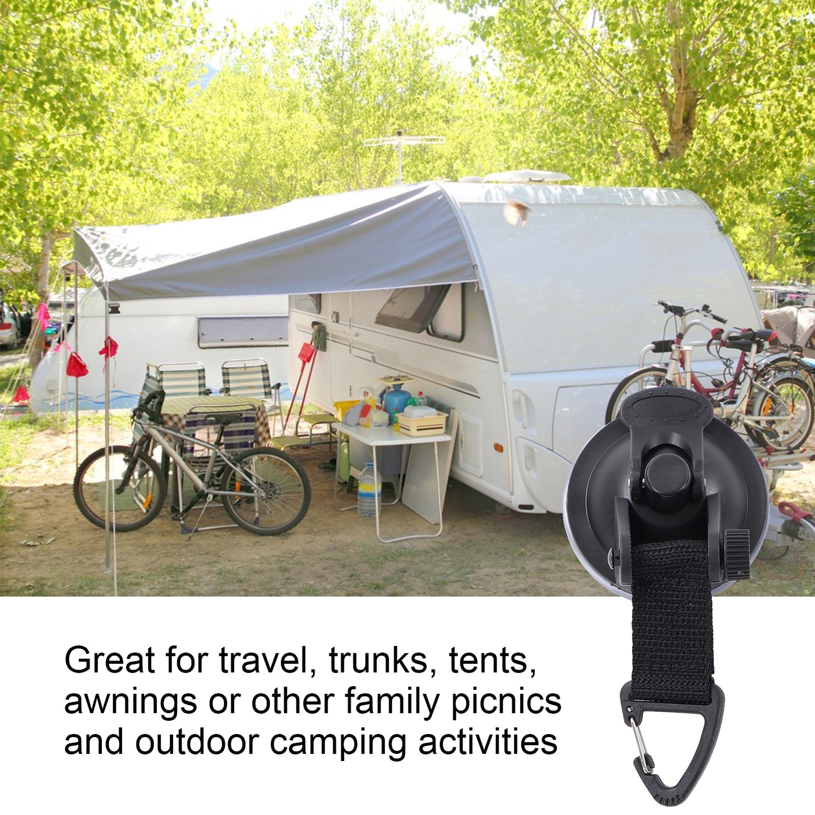 4x Car Tent Suction Cup High Strength Light Weight Easy Install Portable Suc NEW