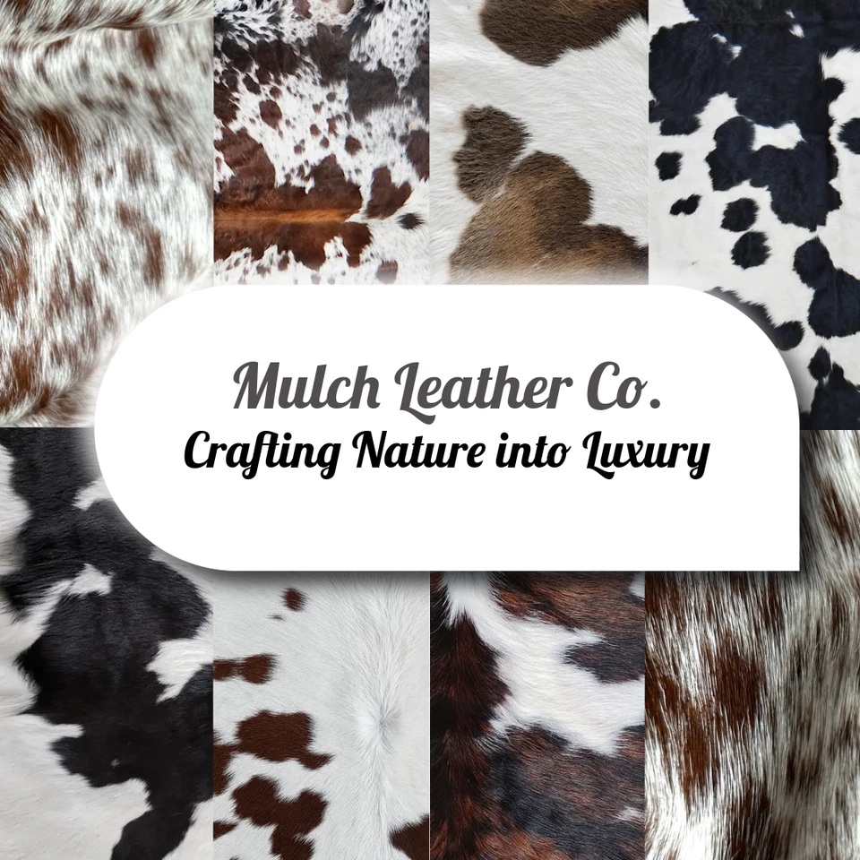 Natural Hair On Premium Quality Leather Cow Skin 12"x12" Sheet with Cow Fur - Image 2 of 4