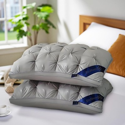 Bed Pillows for Sleeping Set of 2 Pack Bread-Shaped Pillow Set for Side Back