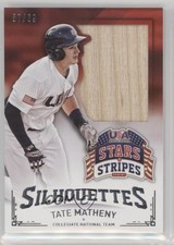 2015 Stars and Stripes Jumbo Swatch Silhouettes Bats 57/69 Tate Matheny #89 1p5