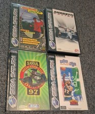 Sega Saturn 4 Game Bundle-Actua Golf,Andretti,Soccer,Slam N Jam -See Description