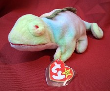 Vintage Retired Ty Beanie Babies - Iggy the Iguana DOB August 12, 1997