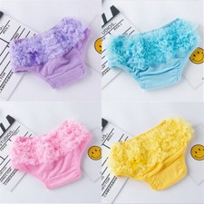 Newborn Layers PP Pants Ruffle Bloomers Baby Girls Diaper Cover Shorts Skirts