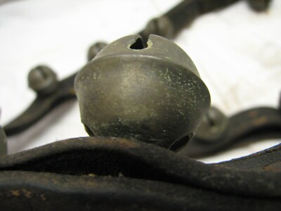 Set 27 Early Antique Brass/Bronze Sleigh Bells Neck Horse