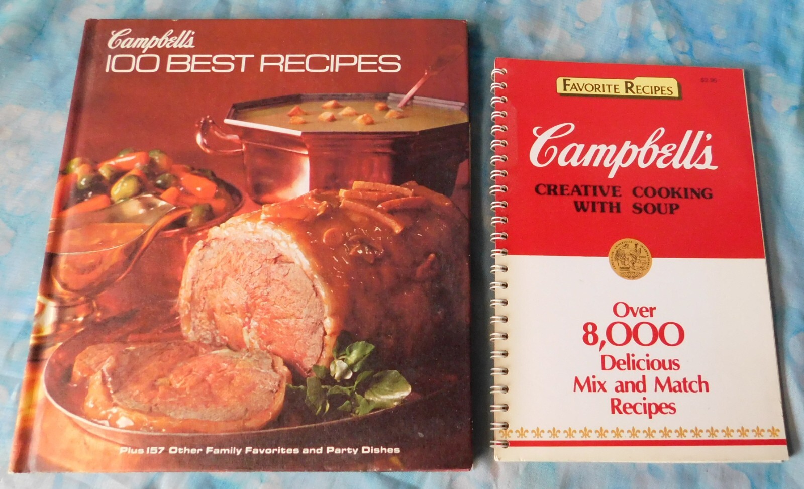 Lot Of 2 Campbell's Cookbooks 100 Best Recipes & Creative Cooking With Soup