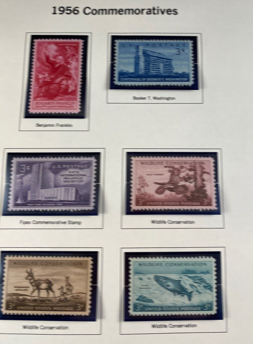 1956 Commemorative Collectable United States Postage Stamps 6