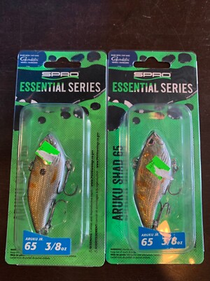 ARUKU SHAD 65 fish lure 3/8oz. Perch - rattle - SPRO essential series Lot x2pk