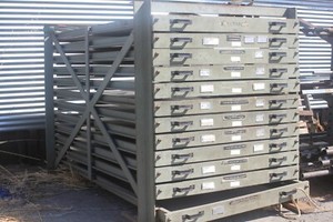 SHEET METAL PLATE STORAGE CABINET 4'X8' 