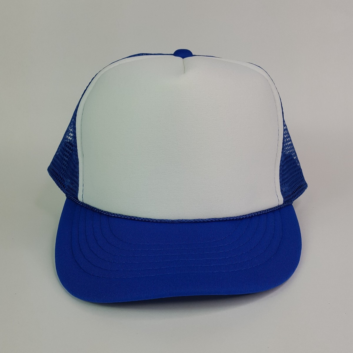 VTG Lot Of 12 Blue Foam Mesh Trucker Hat Blank Snapback  display picture 3