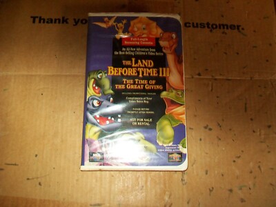 The Land Before Time III The Time Of The Great Giving VHS Tape Clam ...