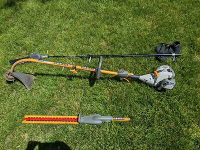 Ryobi 25cc 2-stroke string trimmer w hedge trimmer pole saw attachments 