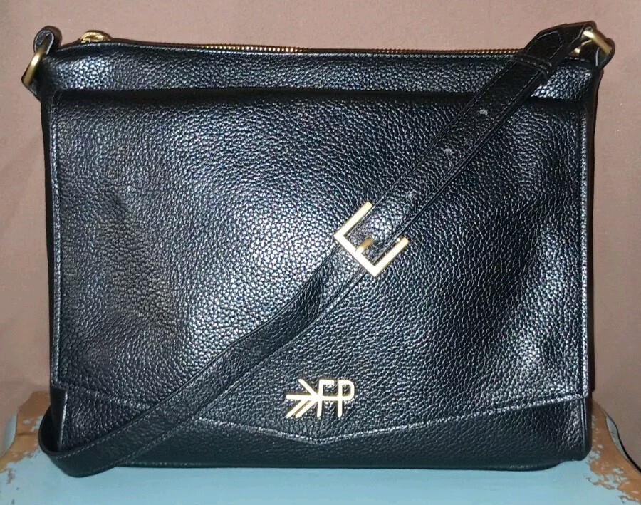 Freshly Picked Classic Diaper Bag Black Leather Classic Diaper Bag II - Ebony by Freshly Picked – Pacifier  main image 3