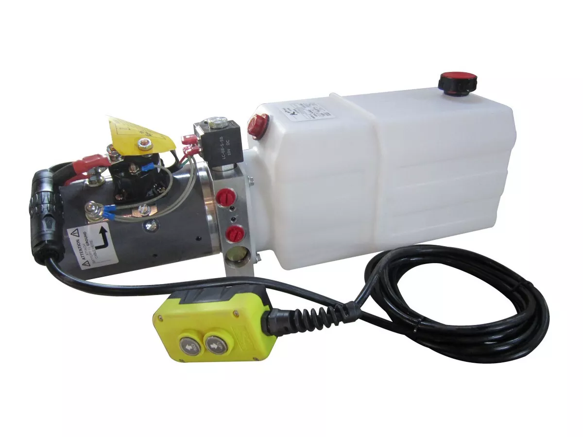 KTI 6 Quart Double Acting 12V Hydraulic Pump for Dump Trailers DC36