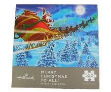 Hallmark Merry Christmas To All Santa Claus 550 Piece Jigsaw Puzzle