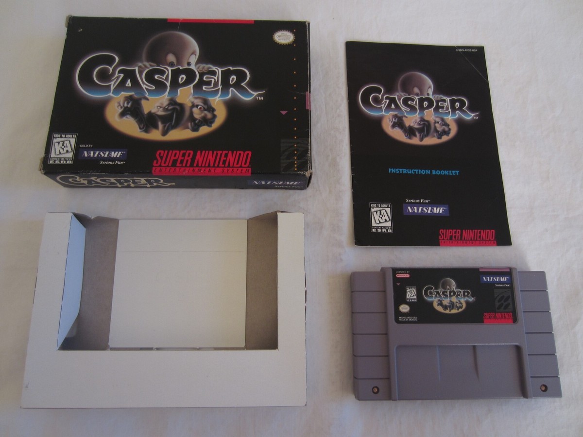 Casper (SNES) Super Nintendo CIB Complete Box 1996 Natusme VERY