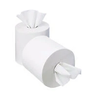 2Work 1-Ply Mini Centrefeed Roll 120M 70mm Core White (Pack of 12) KF03784 - Image 1 of 1