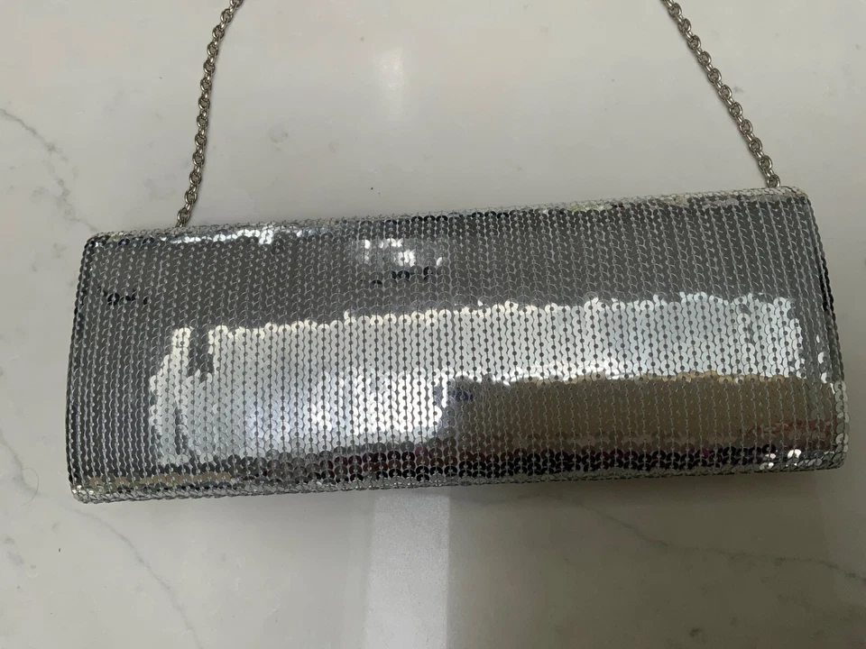 Bolso de Mano Sondra Roberts Lentejuelas Plateado Foto 4 de 4