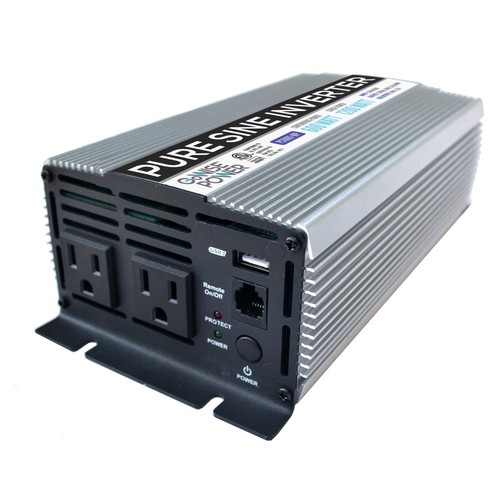 GoWISE Power 600W/1200W Peak Pure Sine Wave Power Inverter with 2 AC Outlets - 第 5/7 張圖片