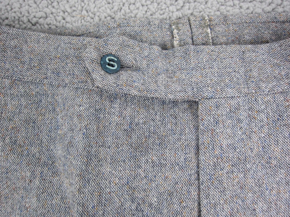 Calça de tweed Jaymar masculina vintage verdadeira 32x28 cinza mancha anos 60 anos 70 malha Houndstooth - Imagem 3 de 4