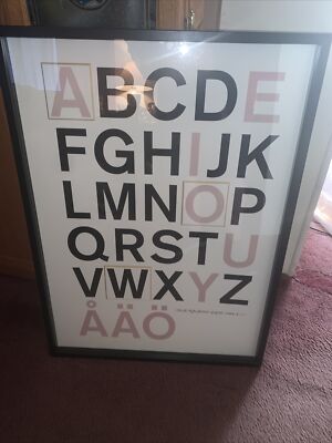 IKEA OLUNDA アルファベットポスター ✨framed XL IKEA Olunda alphabet poster (2009