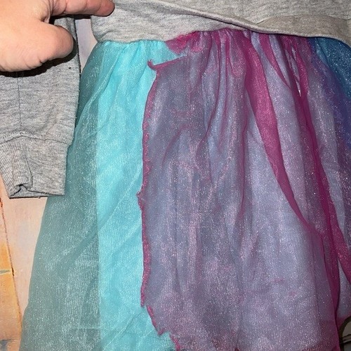 Disney Minnie Mouse Unicorn Hoodie Tulle Flare Long Sleeved sweatshirt dress 7/8 - Picture 2 of 9