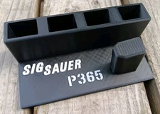 Sig Sauer P365 Pistol Display Stand With 4 Magazine Slot Holders Black & White