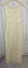 Vintage Cahill of Beverly Hills Swiss Chantilly Lace Cream Wedding Dress Small