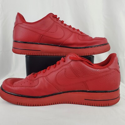 Nike Air Force 1 Low Pivot Pack Red Leather Mens Shoes 488298-627