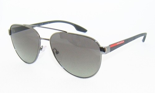 PRADA LINEA ROSSA PS 54TS 5AV3M1 GUNMETAL GREY GRADIENT PILOT SONNENBRILLE