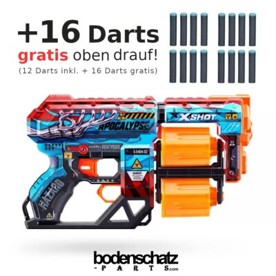 Dart Blaster X-SHOT Skins Dread APOCALYPSE + 16 Darts gratis