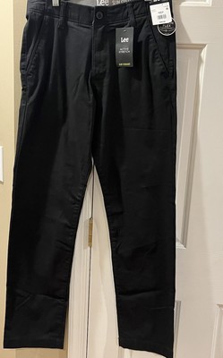 New Lee Men's Pants 30 X32 Active Stretch Motion Flex Waistband Slim Straight