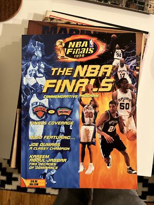 1999 San Antonio Spurs NBA Finals Program New York Knicks Basketball | eBay