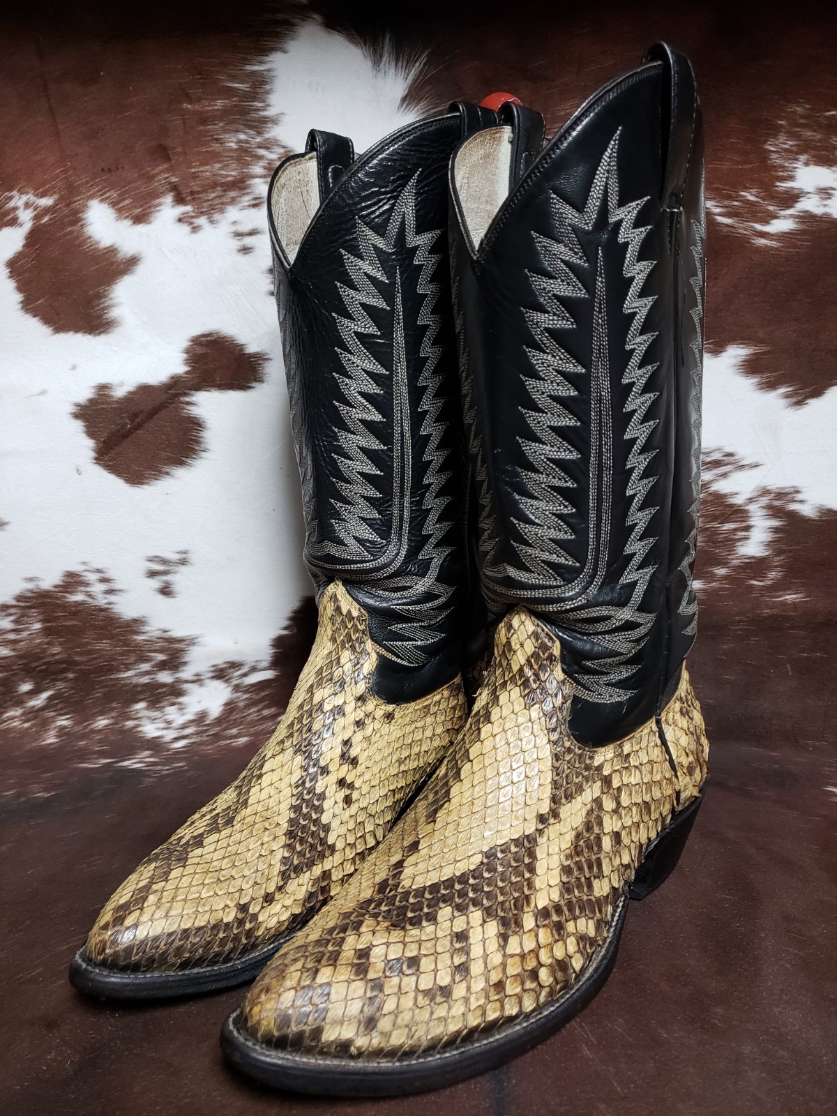 Cowtown Vintage Large Scale Natural Python Wester… - image 8