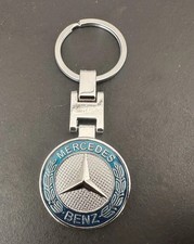 Schlüsselanhänger Mercedes-Benz Stern silberfarben /blau Schlüsselanhänger Mercedes-Benz Stern silberfarben /blau