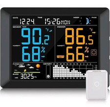 Sainlogic Weather Station Indoor Outdoor Wireless Sensor, Large Display - SC-07