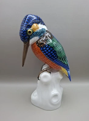 Porzellan Figur Zeh Scherzer & Co Rehau Eisvogel Art Deco Rar A. Billmann Nr. 70 - Bild 1 von 4