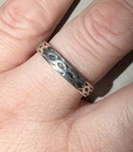 Vintage 925 Sterling Silver Patterned Band Ring | Minimalist Stacker Boho