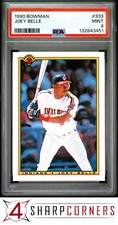 1990 BOWMAN #333 JOEY ALBERT BELLE RC INDIANS PSA 9