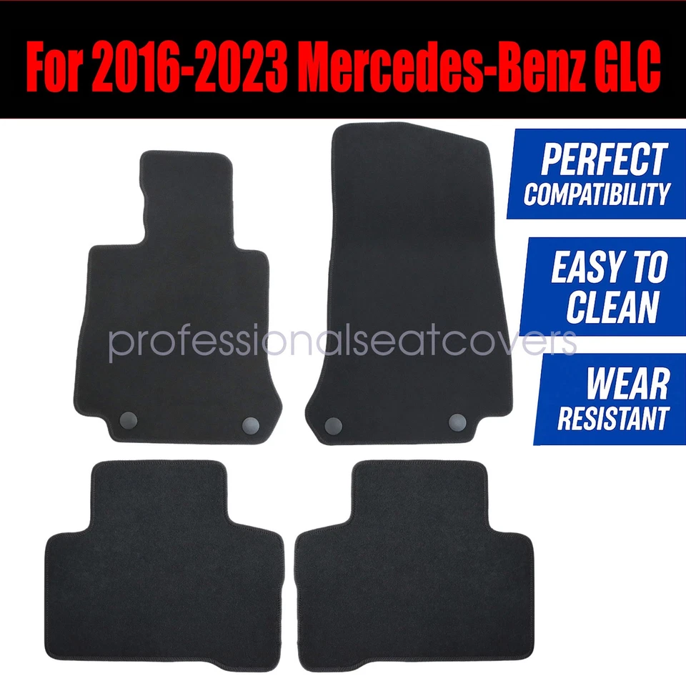 Alfombrillas terciopelo para 2016 2017 2018 2019 2020 2021 2022 2023 Mercedes Benz GLC Foto 3 de 4