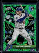 2025 Topps Cosmic Chrome Dalton Rushing RC Green Space Dust Refractor #/75