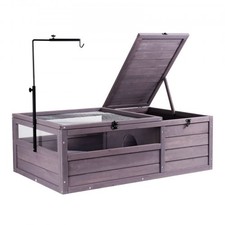 HOT/ Tortoise Habitat,Wooden Tortoise House Indoor  Outdoor,Tortoise Enclosure