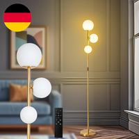 Led Stehlampe Dimmbar Wohnzimmer Mit Fernbedienung,Stehlampe Vintage Gold Mit 3