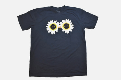 Arcade Fire Pink Elephant Tour Flower Power Adult Navy Blue Shirt New 2XL