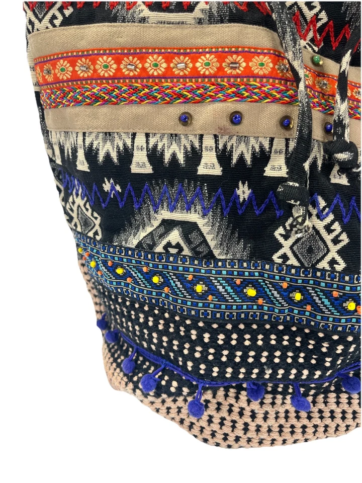 Bolso de mano tejido con cuentas Scully estilo suroeste azteca Foto 2 de 4