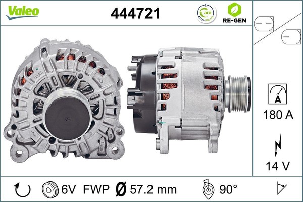 Valeo 444721 Generator FüR Seat Skoda VW-image